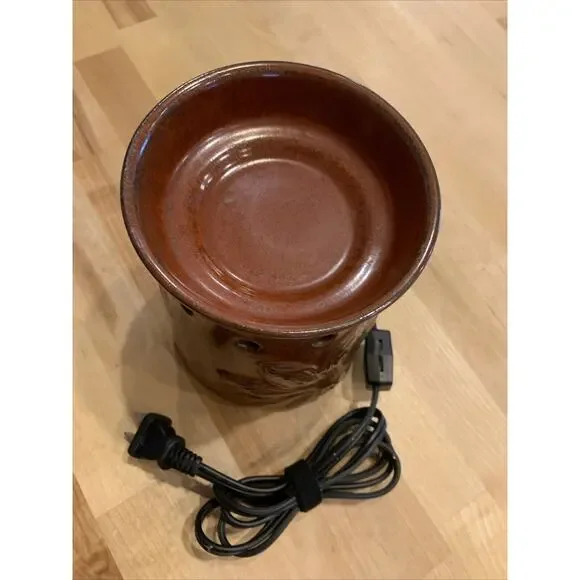 Boho Chic Full Size Scentsy Wax Warmer Bronze/ Brick Red Color Retired - Picture 4 of 10